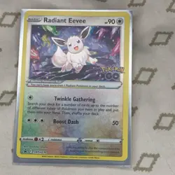 Pokemon Radiant Eevee Promo SWSH230 Pokemon GO Holo 90 HP Basic Beast - Image 1