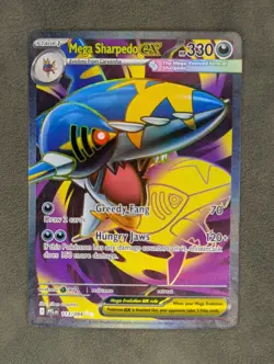 Mega Sharpedo ex - 113/094 Pokemon TCG Ultra Rare ME02: Phantasmal Flames NM - Image 1