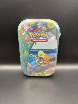 Pokemon TCG Celebrations Mini Tin - HOENN 2021 Sealed Treeko SLIGHTLY DENTED 820650809378 - Image 1