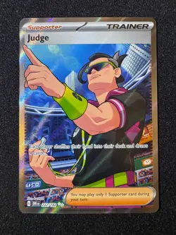 Judge 222/182 Sv10: Destined Rivals Ultra Rare Holo Trainer Pokemon TCG - Image 1