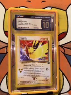 Zapdos Black Star Promo 23 Pokemon Error Illustrator CGC Pristine 10 (LOW POP) - Image 1