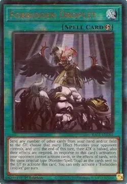 Forbidden Droplet - RA01-EN064 - Prismatic Ultimate Rare - 1st Edition NM Yugioh - Image 1