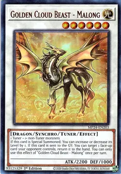 Yugioh: Golden Cloud Beast - Malong - MP24-EN203 - Ultra Rare - 1st Edition - NM - Image 1