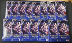 One Piece TCG The Azure Sea’s Seven OP-14 Sleeved Booster Pack Lot Of 15 In Hand - Image 1
