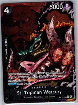 St. Topman Warcury (Alt Art) OP13-089 English Carrying His Will - One Piece - NM - Image 1