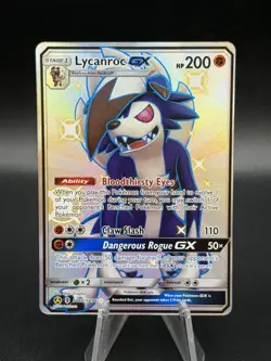 Pokemon Lycanroc GX Shiny Holo Rare SV67/SV94 Hidden Fates Near Mint NM Card EU3 - Image 1