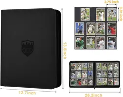 Trading Card Binder 12 Pocket, PU Cover Card Binder for 720 Cards, Premium trad - Image 3