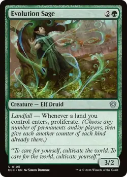 Evolution Sage Light Play, English Magic the Gathering MTG Commander: Lorwyn Ecl - Image 1