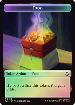 Dragon / Food Token Foil Avatar: The Last Airbender NM MTG - Image 2