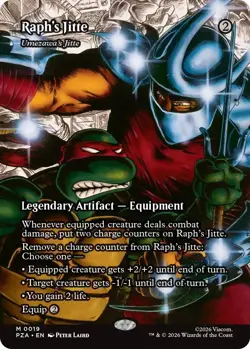 MTG - Raph's Jitte - Umezawa's Jitte (Borderless) [TMNT] NM - Image 1