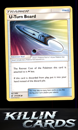 U-Turn Board 211/236 Pokemon Uncommon SM - Unified Minds Card LP - Image 1