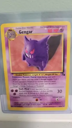Gengar 20/62 Pokemon TCG Fossil Edition Rare Unlimited LP - Image 1