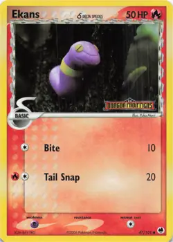Pokemon - Ekans (Delta Species) #47/101 - Dragon Frontiers Reverse Holo - Image 1