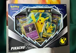 Pokemon TCG: Pikachu V Box With Factory Error RARE Misprint Error Still Sealed 820650851179 - Image 1