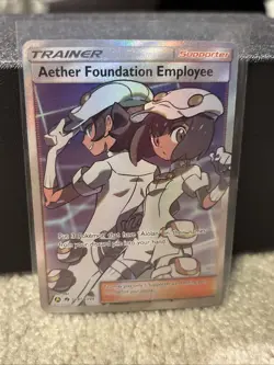 Pokemon Aether Foundation Employee SV81/SV94 - Full Art Pokemon Hidden Fates RY1 - Image 1