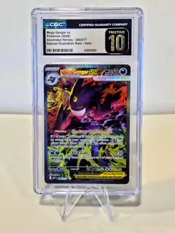 2026 Pokemon Ascended Heroes Mega Gengar ex #284/217 SIR CGG PRISTINE 10 Top Pop - Image 3