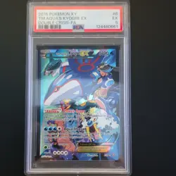Pokemon Team Aqua's Kyogre EX Full Art Holo Ultra Rare 6/34 Double Crisis PSA - Image 1