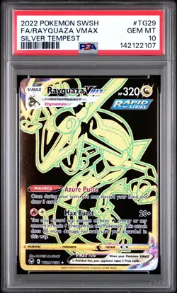 PSA 10 RAYQUAZA VMAX TG29/TG30 FULL ART SILVER TEMPEST POKEMON 😍 - Image 1