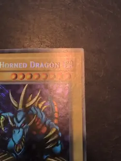 Yu-Gi-OH! SECRET RARE TRI-HORNED DRAGON LOB-000 REVERSE FOIL MISPRINT LP - Image 5