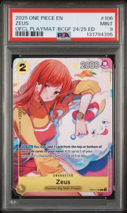 2025 ONE PIECE PROMOS GAMES FEST 24-25 EDITION #106 ZEUS PSA 9 - Image 1