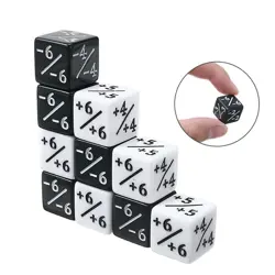 5 Stuck Magic The Gathering CCG MTG Spiele Zahler +1/+1 & -1/-1 Wurfelset - Image 1