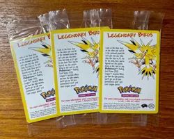 Legendary Birds Black Star Promo Pokemon Cards X3 Sealed Packs - Image 1