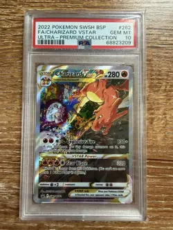 PSA 10 2022 Pokemon SWSH Black Star Promo UPC Charizard VSTAR Full Art Card 262 - Image 1