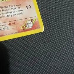 Pokemon TCG Blaine's Moltres Gym Heroes Holo Card Unlimited Rare 1/132 NM-LP - Image 2