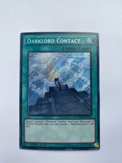 DESO-EN035 Darklord Contact Secret Rare 1st edition Mint YuGiOh Card - Image 1