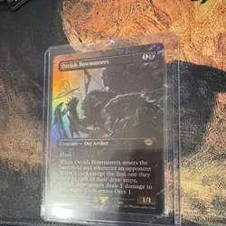 Magic: The Gathering Foil Orcish Bowmasters LTR 0433 Black Creature Card - Image 3