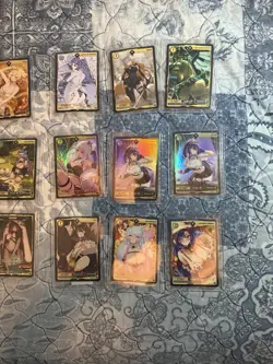 Waifu Wars V Series Full Art English Foil & Regular Character Cards Lot of 12 - Image 3