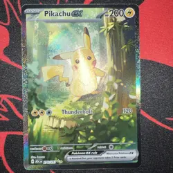 Pokemon Pikachu EX Full Art Holo 200 HP Card 276/217 Electric Basic English - Image 1