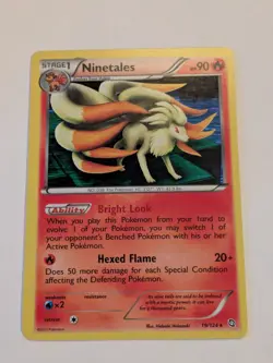 Pokemon Card Ninetales 19/124 Dragons Exalted Holo Rare Foil 2012 VLP - Image 1