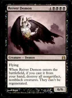 Reiver Demon LP Light Play Commander 2011 MTG [11788] - Image 1