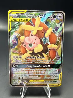 Pokemon Mega Lopunny & Jigglypuff GX 226/236 Rare Ultra Cosmic Eclipse HP - Image 2