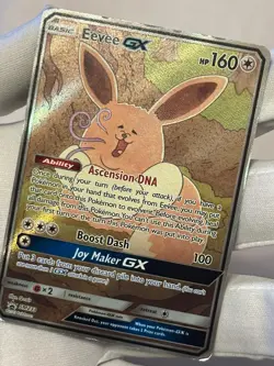 Pokemon TCG Eevee GX SM233 Full Art Promo Black Star Ultra Rare Holo Heavy Play - Image 4