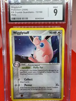CGC 9 MINT Wigglytuff 13/100 EX Crystal Guardians Holo Pokemon TCG 2006 - Image 1