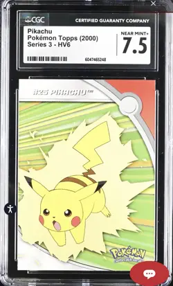 2000 Pokemon Topps Series 3 - Heroes & Villains - Pikachu #25 - CGC 7.5 - Image 1