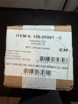 Pokemon Temporal Forces Booster Box Set Sealed Case of 6 - Image 1
