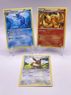 Pokemon TCG Ancient Origins Vaporeon 22/98 Flareon 13/98 Eevee 63/98 Non Holo LP - Image 1