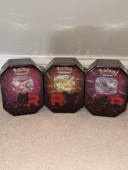 Pokemon TCG: Team Rocket Tin Destined Rivals - Set of 3 - Brand New & Sealed ✅ - Image 2