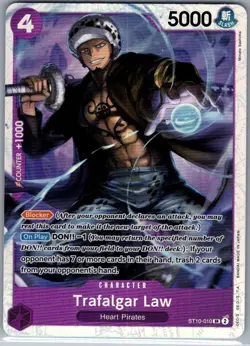 Trafalgar Law ST10-010 SR English The Three Captains - One Piece Card - NM - Image 1