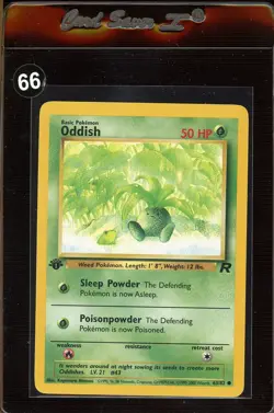 Pokemon Card 1st Edition Common Team Rocket 2000 Oddish 63/82 Near Mint - Mint - Image 1