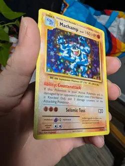 HEAVY HOLO BLEED ERROR MP Machamp 59/108 XY Evolutions Nintendo Pokemon Card - Image 3