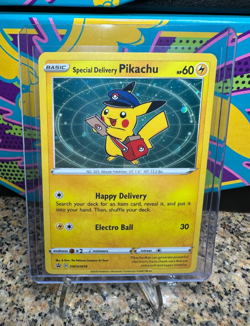 Special Delivery Pikachu SWSH074 SWSH: Sword & Shield Black Star Promo Card Holo - Image 1