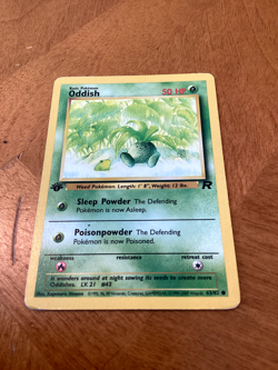 Oddish Team Rocket 1st Edition 63/82 Vintage Pokemon Card - Image 1