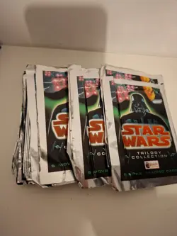 10 x Packs of Star Wars Trilogy Collection - MERLIN Cards 1997 NEW & SEALED PACK - Image 2