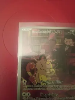 Pokemon TCG Destined Rivals Team Rockets Meowth Card 203/182 NM Condition - Image 3