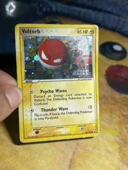 Voltorb 80/109 Reverse Holo EX Team Rocket Returns Pokemon Stamped Card DMG Back - Image 3