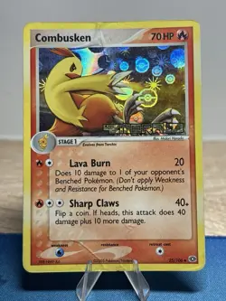 Combusken 25/106 EX Emerald Stamped Reverse Holo Foil Pokemon Card DMG - Image 1